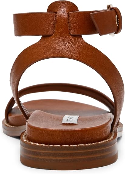 Steve Madden Women's Dandi Sandal, Tan Leather, (Size: 8.5)