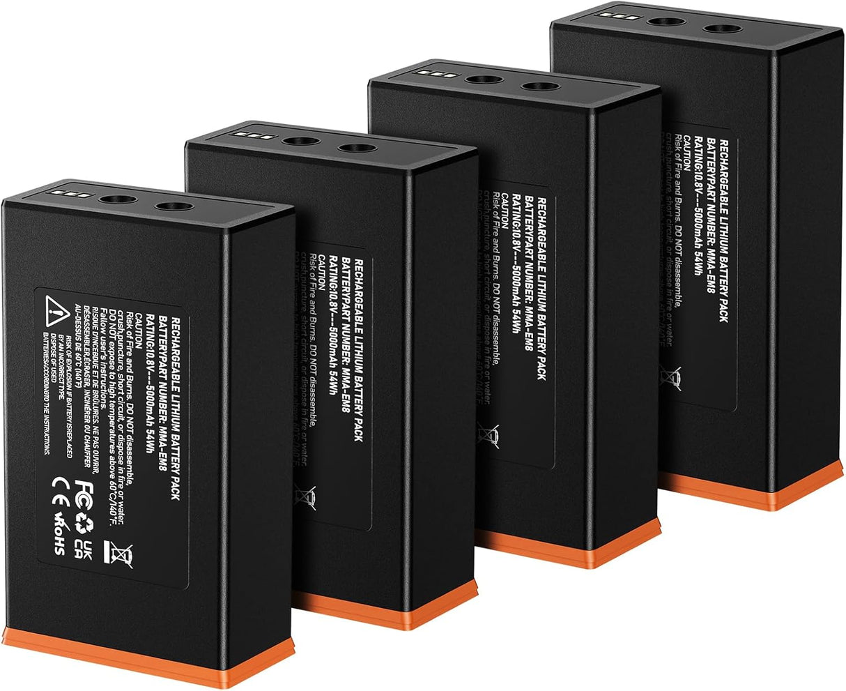 4 Pack Rechargeable Battery for Edge Series Cellular Trail Camera 5000mAh Lithium-Ion Battery