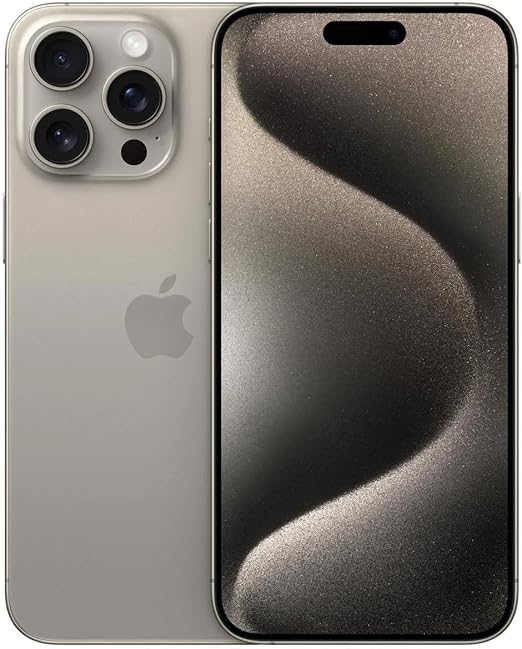 Apple iPhone 15 Pro, 128GB, Natural Titanium - Unlocked (Renewed Premium)