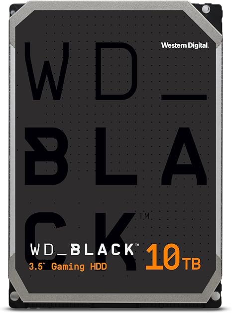 Western Digital 10TB WD_Black Performance Internal Hard Drive HDD - 7200 RPM, SATA 6 Gb/s, 512 MB Cache, 3.5" - WD102FZBX