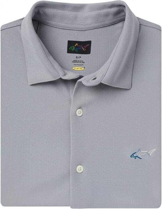 Greg Norman Full Button Pique Polo (Color - Sterling)