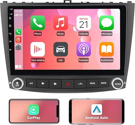 Vratzn Android 13 Car Radio Stereo for Lexus IS250 IS300 IS200 IS220 IS350 2005-2012 Wireless CarPlay Android Auto GPS Navigation 10 inch Touch Screen Bluetooth WiFi Unit Back Camera