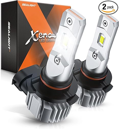 SEALIGHT 9145 H10 LED Fog Light Bulbs or DRL, 18000LM 800% Brightness 9140 H10 9145 LED Fog Lights LED Bulb for Car, 6500K Cool White 984 FT Strong Penetration, 60000 Hours Lifespan, Pack of 2