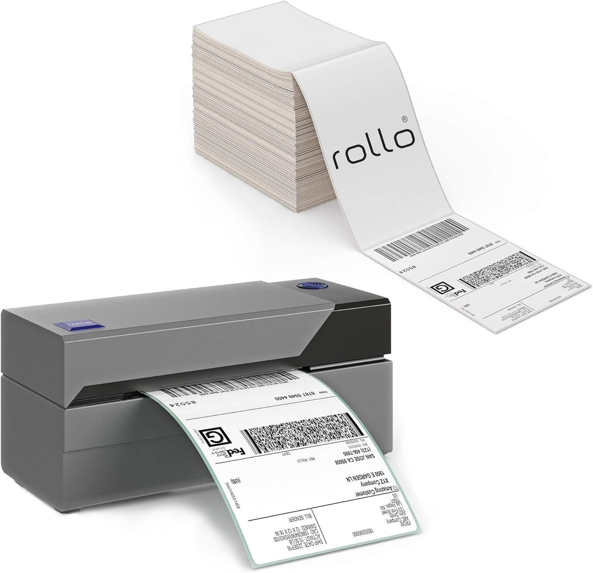 Rollo USB Thermal Shipping Label Printer and 500 4x6 Thermal Labels Bundle