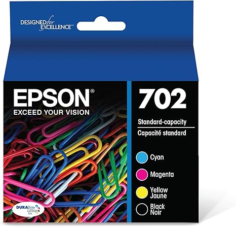 EPSON 702 DURABrite Ultra Ink Standard Capacity Black & Color Cartridge Combo Pack