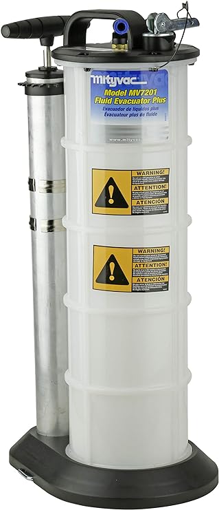 Mityvac 7201 2.3 Gallon Fluid Evacuator Extractor and Dispensing Pump, Automatic Quick-Drain Spout, Large Base