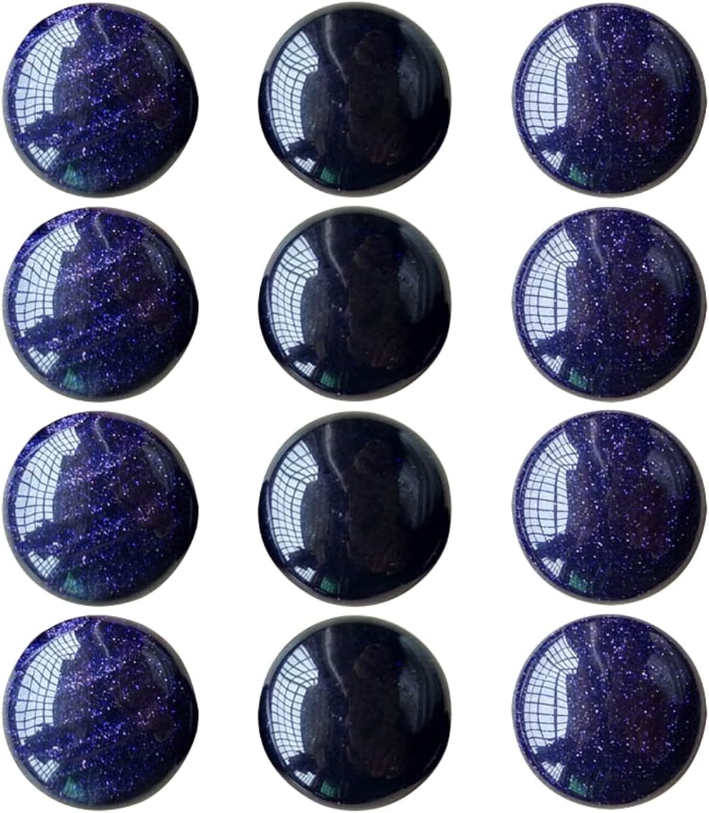 25mm Cabochons Stone Flatback Natural Stones for Jewelry Making, 12pcs