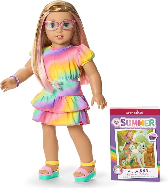 American Girl, Summer McKinny Girl of The Year 2025 18-inch Doll and Journal, with Strawberry-Blonde Hair and Blue Eyes, Ages 6+