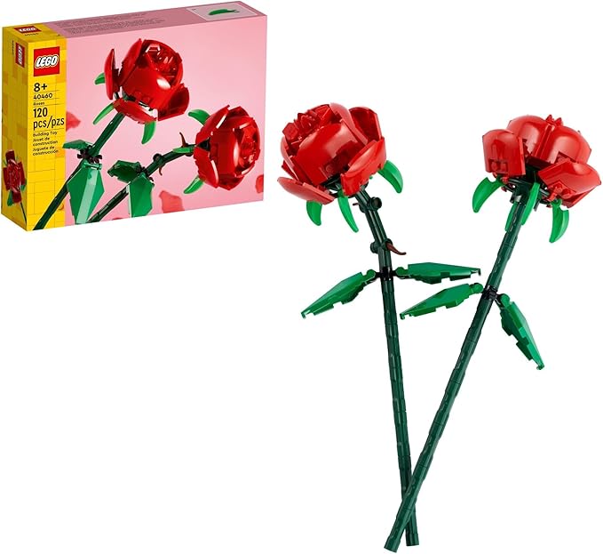 LEGO Roses - Building Toy for Kids, Girls & Boys, Ages 8+ - Artificial, Fake Roses for Home Decor & Display - Gift for Her & Him - 40460