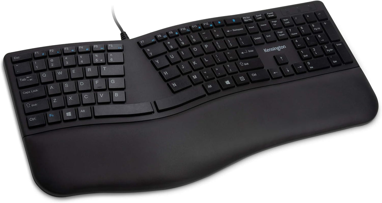 Kensington Pro Fit Ergonomic Wired Keyboard- Black