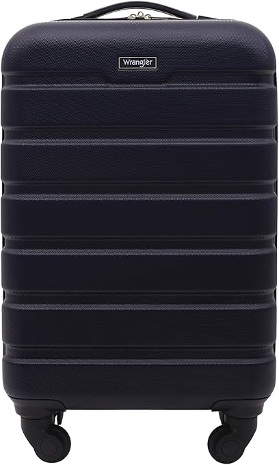 Wrangler 21.5" Spinner Carry-On Luggage, Navy Blue