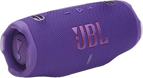 JBL Charge 6 - Portable waterproof & drop-proof Bluetooth speaker, Bold JBL Pro Sound with AI Sound Boost, 28Hrs of Playtime, Built-in powerbank & comes with a sturdy/removable carrying strap (Purple)