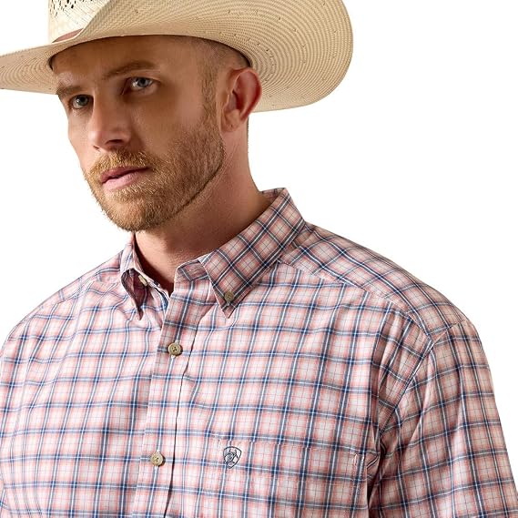 ARIAT Men's Pro Series Nathan SS Shirt in Key Largo Multi Plaid - 2XL