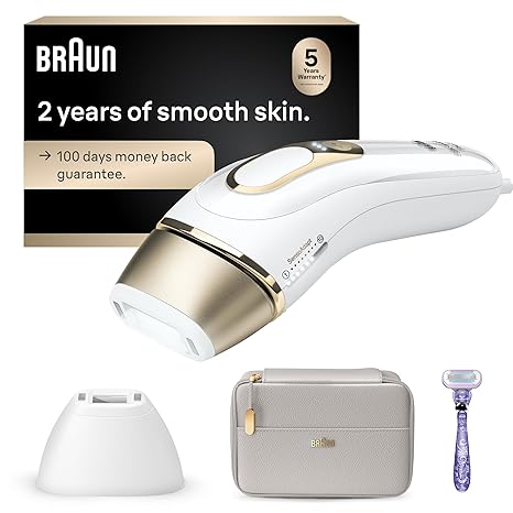 Braun Smart IPL, Silk·Expert Pro 5: at Home Laser Hair Removal for Women and Men, Permanent Visible Hair Reduction in Hair Regrowth for Body & Face, with Venus Swirl Razor, Corded, IPL5137