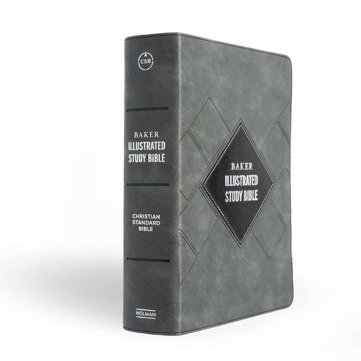 CSB Baker Illustrated Study Bible, Charcoal LeatherTouch, Red Letter, Full Color Interior