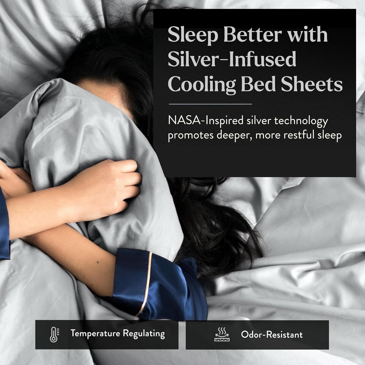 Miracle Made Temp-Regulating and Self-Cleaning Sheets - Silver Grey