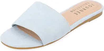 Journee Women's Comfort Foam Kolinna Flat Sandals - Blue - Size 8