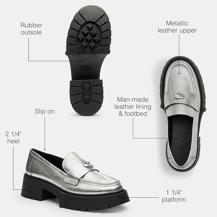 Coach Leah Crnkl Met Loafer Women's shoe Sze:7.5B