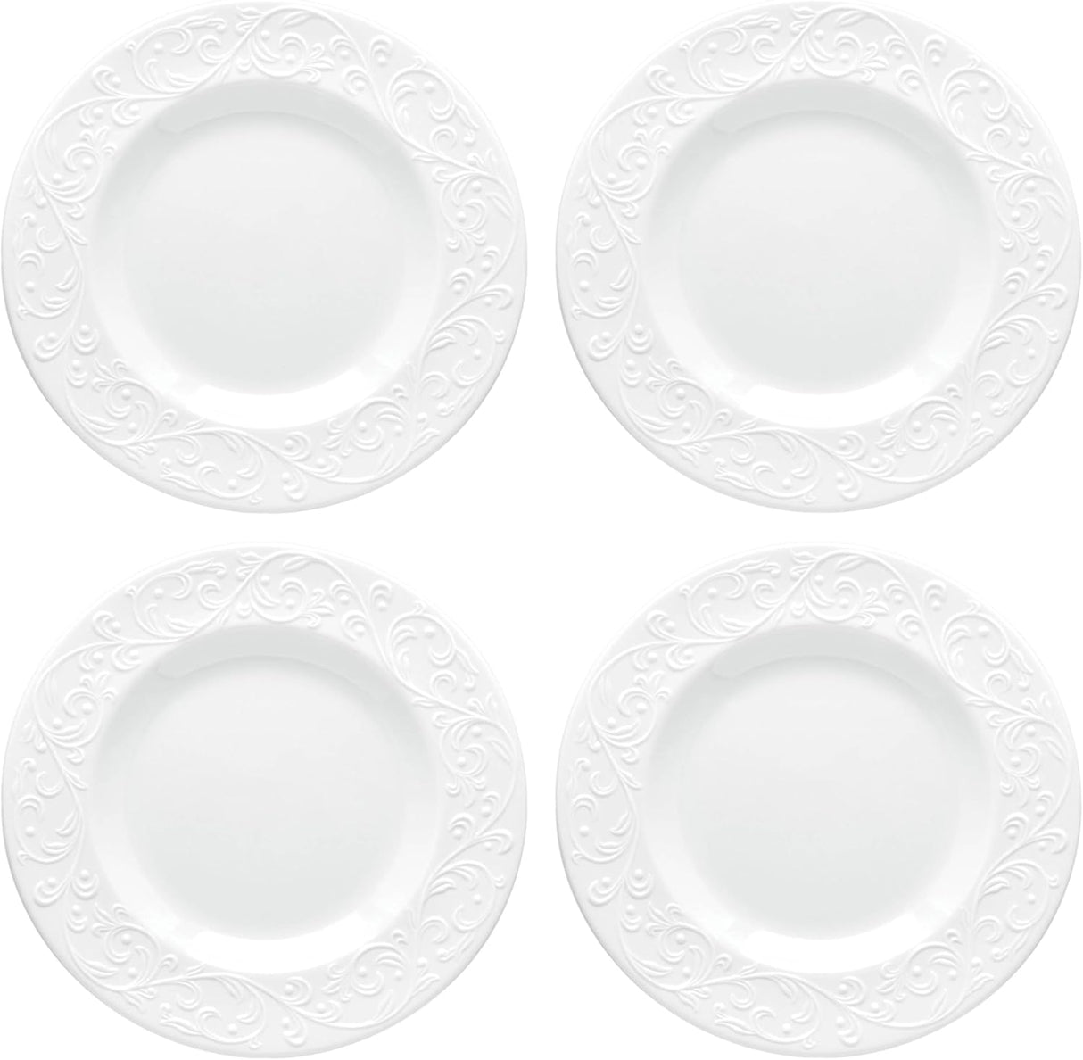 Lenox Opal Innocence Carved 4-Piece Accent Plate Set