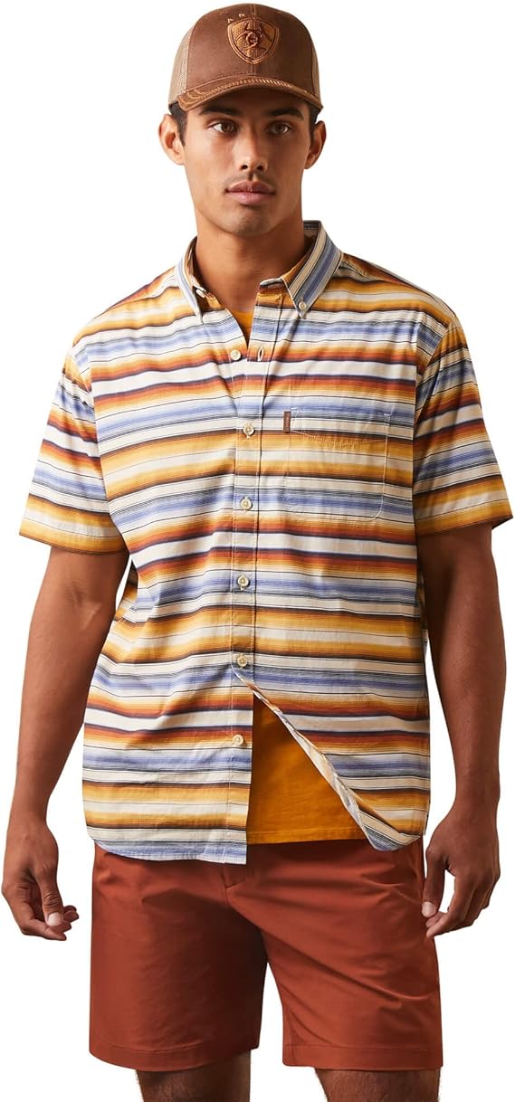 ARIAT Mens Sunset Serape Modern Fit Shirt Small