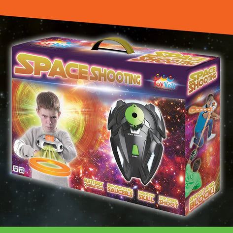 ToyVelt Toy Shooting Game for Kids, Boys Foam Disc Launcher Gun Set with Lights & Noise Safe Target Shooting Indoor Toy Childrens Gift Set Includes 2 Gun Blasters, 40 Foam Discs, 10 Targets