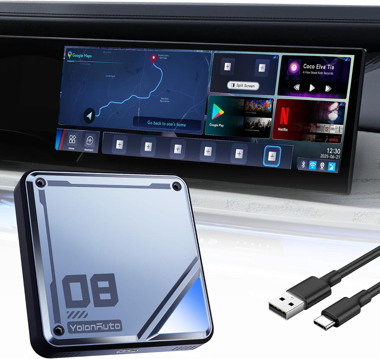 CarPlay AI Box for BMW Android 13.0 Multimedia Video Box, QCM 6125 8-Core 8+128GB