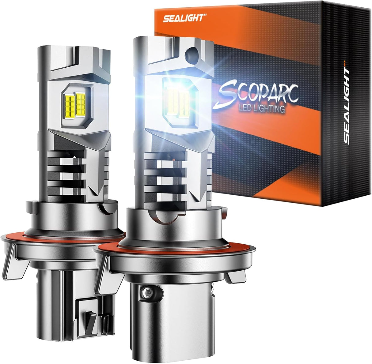 SEALIGHT 9008 Fog Lamps or DRL 60000LM 9×Brightness High Power for ATVs & Powersports, S7S Series Wireless H13 Head Lamps Water Proof 10 Years Lifespan- Pack of 2