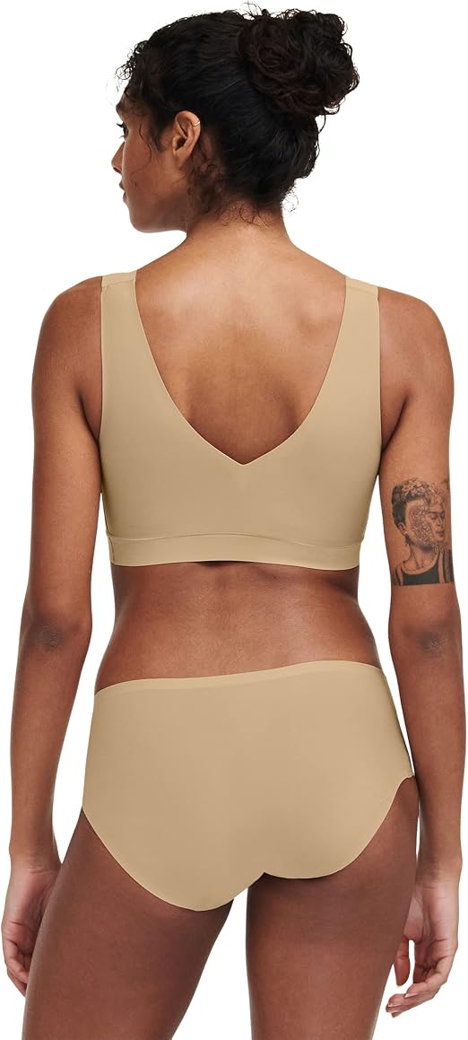 Chantelle Women's Softstretch Padded V-Neck Bralette (C16A10-OWU) - Ultra Nude - Size M/L
