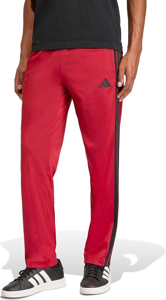 adidas Men's Dayready Open Hem Track Pants - Active Maroon - Large