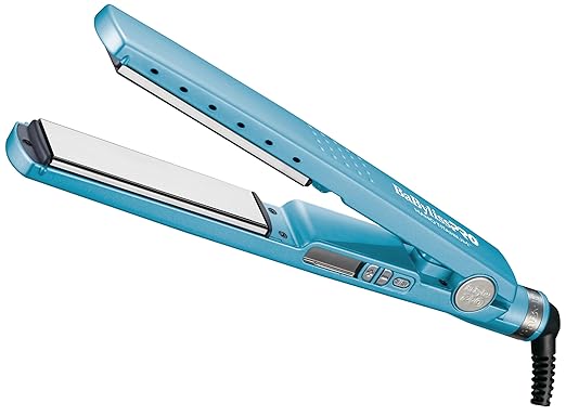 BaBylissPRO Nano Titanium Ionic Flat Iron Hair Straightener,1-1/4" Hair Straightener Iron for Smooth, Shiny, Frizz- Free Hair and All Hair Types