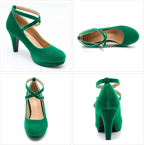 LIURUIJIA Women's Platform High Heels - Size 40 (US 8)