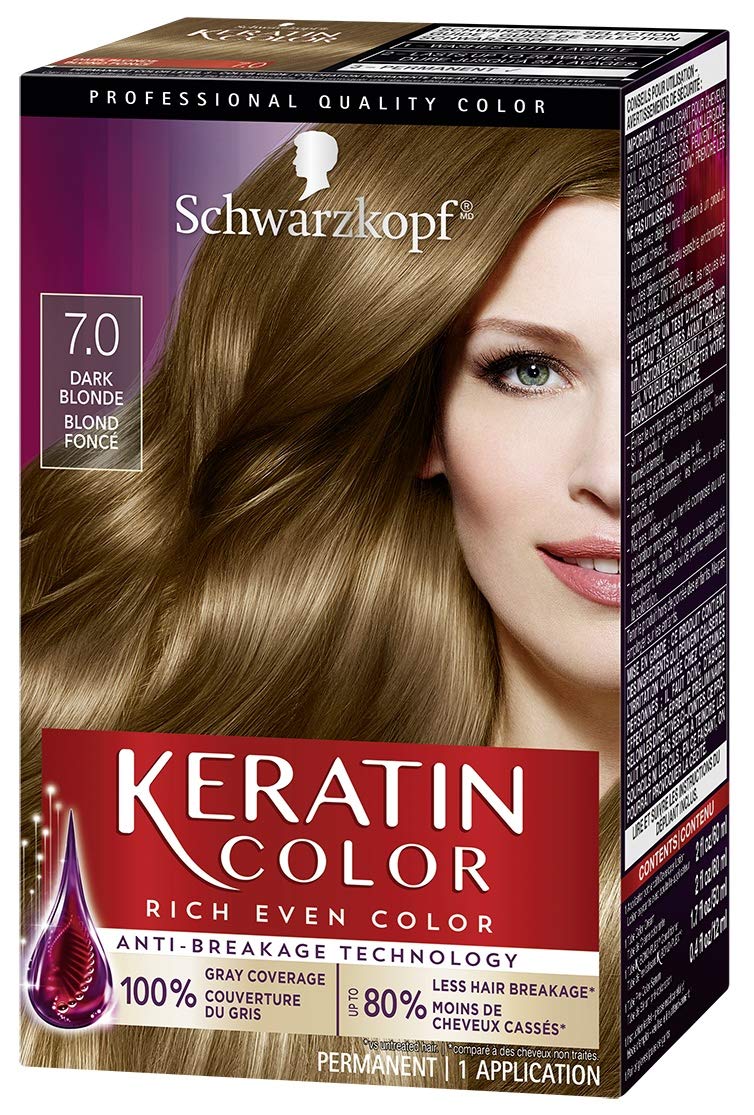 Schwarzkopf Keratin Color Permanent Hair Color Cream - 7.0 Dark Blonde