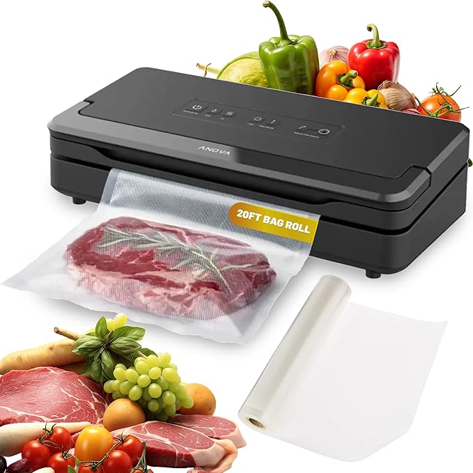 Anova Precision Vacuum Sealer Pro: Black Food Vacuum Sealer for Sous Vide