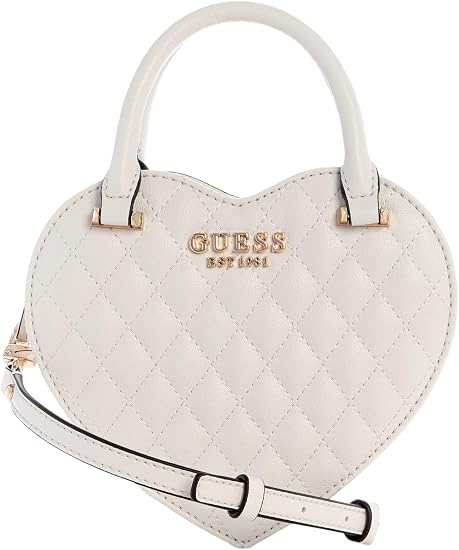 GUESS Women's Off-White Atabey Heart Bag