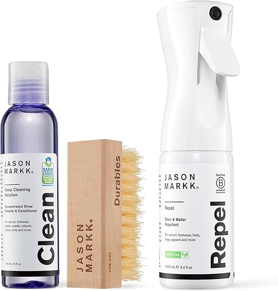 Jason Markk Essential Kit & Repel Spray, Shoe Cleaner, 3-Piece Set for Footwear