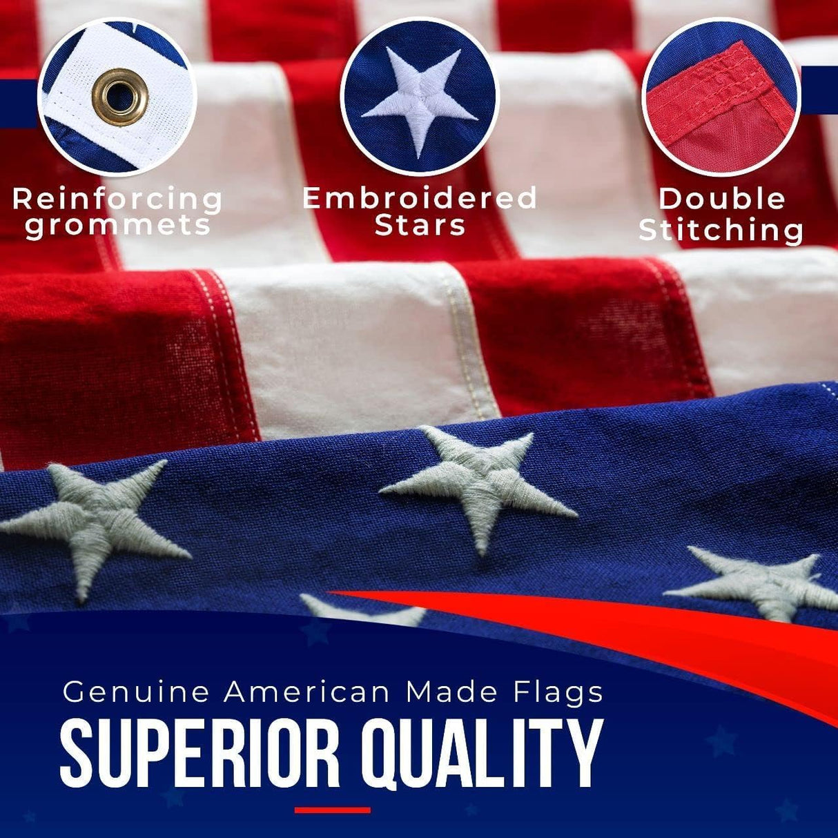 American Flag - 3 Ft x 5 Ft - Rushmore Rose Made in USA