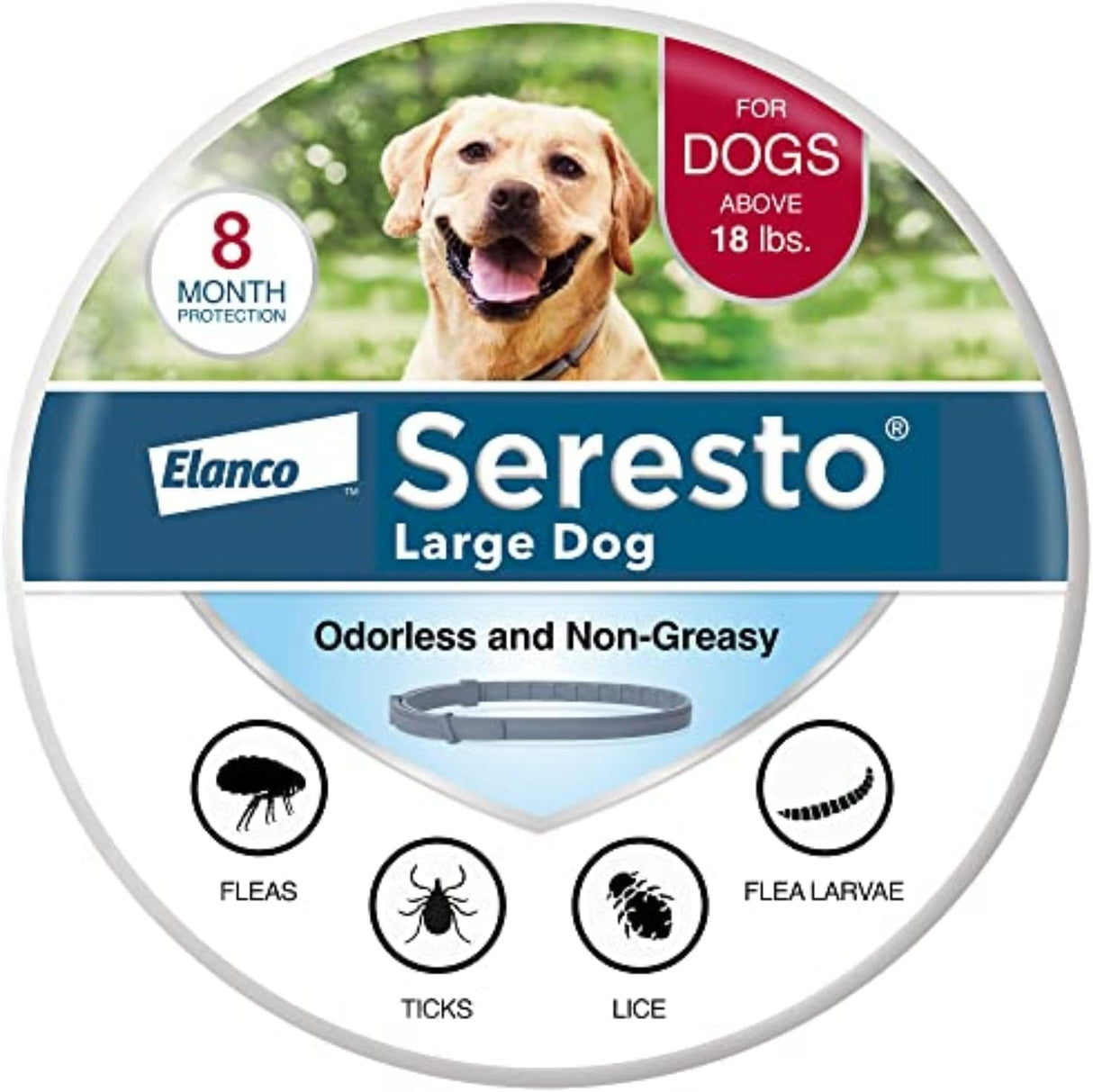 Seresto Flea & Tick Collar For Dogs Over 18 lbs.