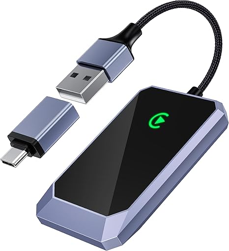 TERUNSOUl Wireless CarPlay Adapter, Convert Factory Wired to Wireless, Easy Plug and Play Setup, Zero Delay, Supports Voice Assistant, Compatible with Cars with OEM Wired CarPlay & iOS 10+