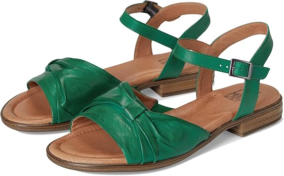 Miz Mooz Women's Dorra Flat Sandal Emerald Size: 8.5