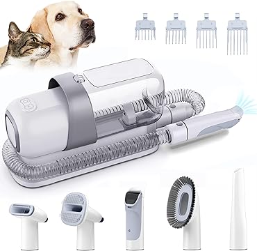 LMVVC Pet Grooming Kit, Dog Grooming Clippers with 2.3L Vacuum