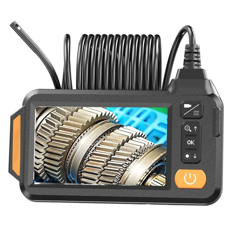 B313 4.3 Inch Inspection Camera 8mm Double Lens Industrial Endoscope with 5m Rigid Cable