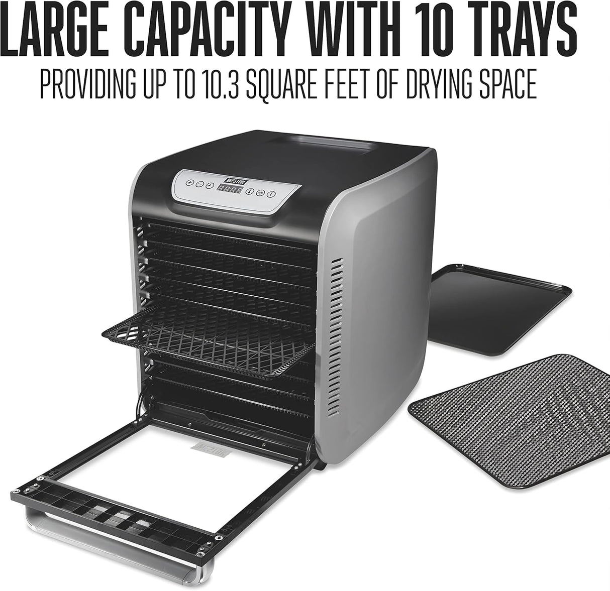 WESTON Food Dehydrator Machine for Jerky, Fruit, Meat, Herbs, Vegetables