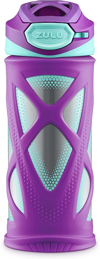 ZULU ATHLETIC | Echo | High Performance Water Bottle | 12 oz. Purple and Teal