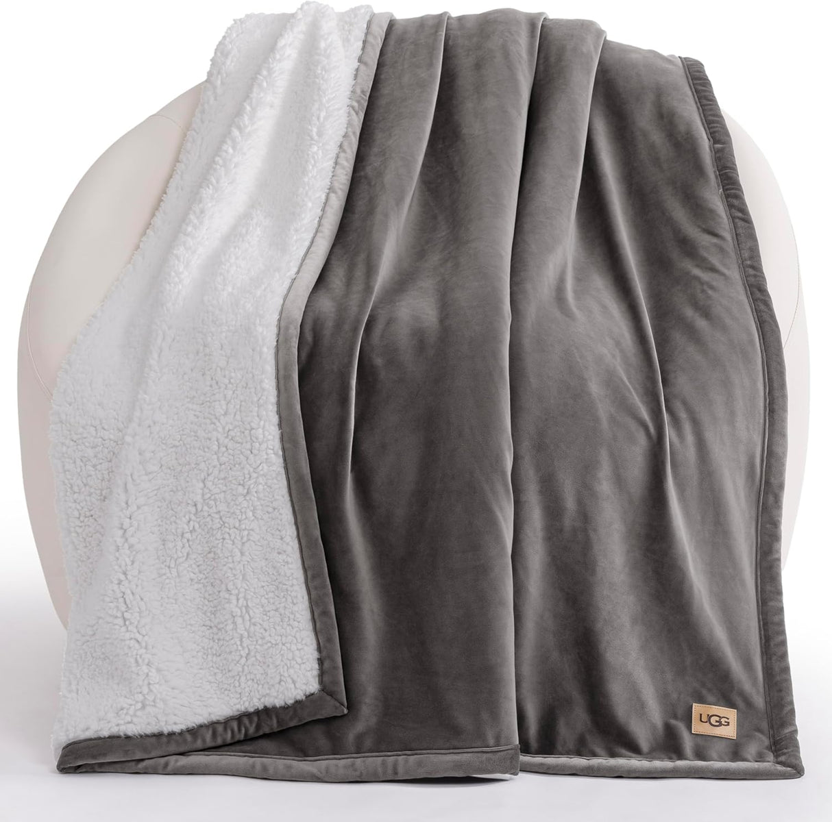 UGG Bliss Throw Blanket Plush Soft Fleece Fluffy Blanket , 50-inch x 70-inch, Charcoal Grey