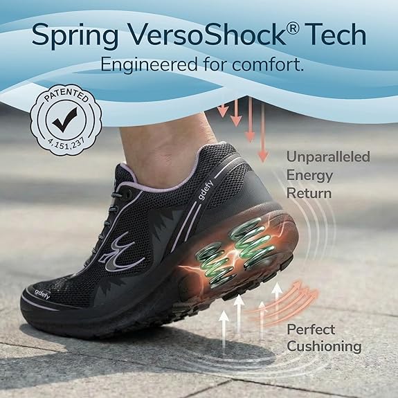 Gravity Defyer g-defy Mighty Walk Walking Shoes for Women | Comfortable Orthopedic Shoes for Standing All Day | Patented VersoShock Technology