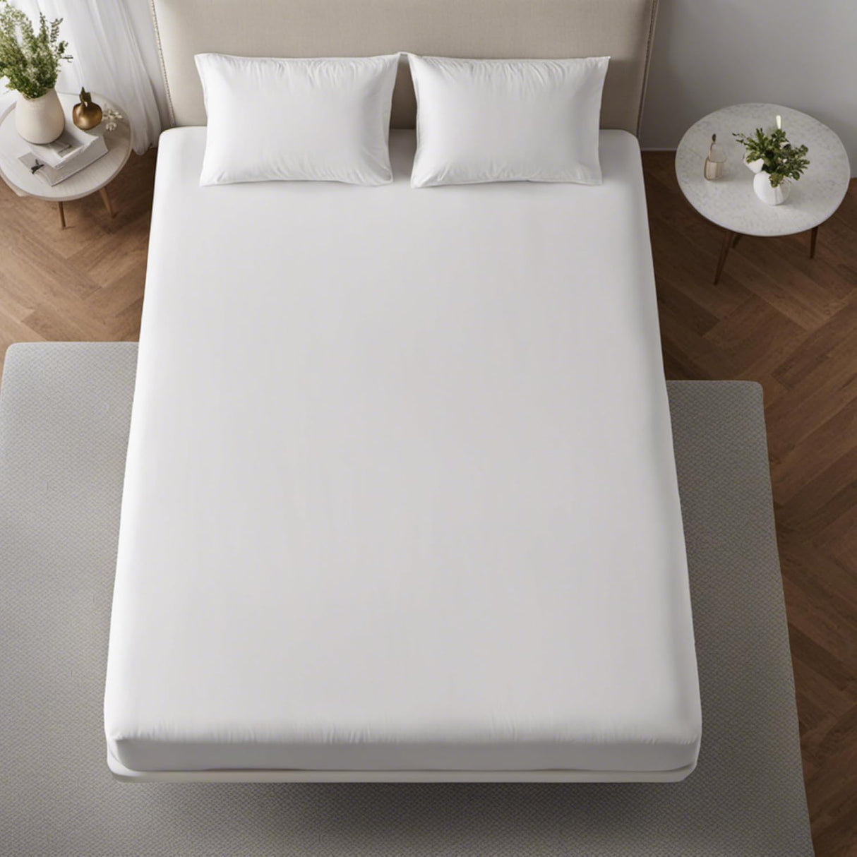 Miracle Made Mattress Protector – Silver-Infused Cotton Fabric – Water-Resistant, Thermoregulating Cover for Sensitive Skin