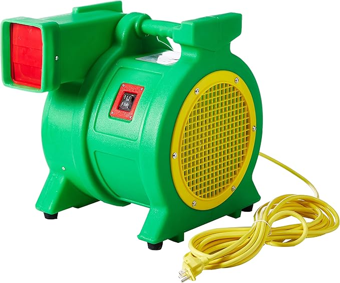 B-Air Kodiak 1.5 HP ETL Air Blower | Powerful Bounce House Blower Fan for Large Inflatable Bounce House, Bouncy Castle and Slides , Green