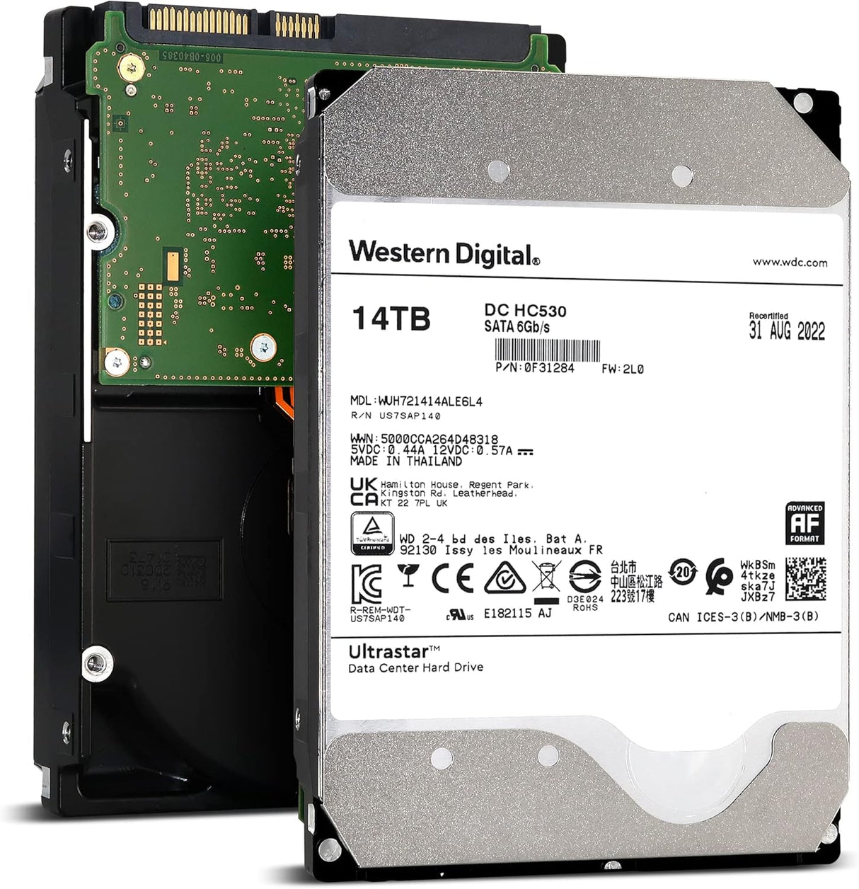 WD Ultrastar DC HC530 14TB 7200RPM SATA 6Gb/s 3.5-inch Enterprise HDD