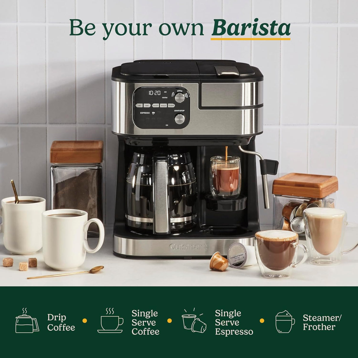CUISINART Coffee Center BaristaBar 4-in-1 Coffeemaker - Black