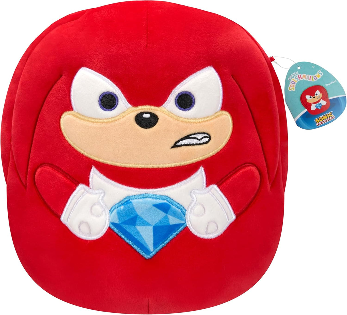 Squishmallows Original 14in “Sonic The Hedgehog” Knuckles Holding Blue Emerald Plush (Large)